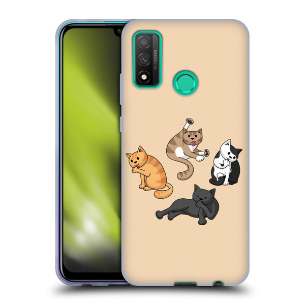Beth Wilson Doodle Cats 2 Washing Time Soft Gel Case for Huawei P Smart (2020)