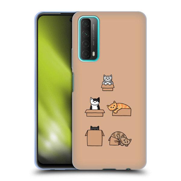 Beth Wilson Doodle Cats 2 Boxes Soft Gel Case for Huawei P Smart (2021)