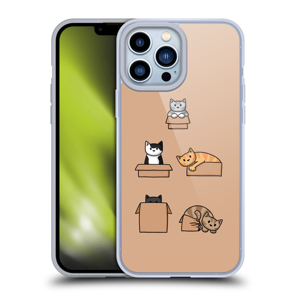 Beth Wilson Doodle Cats 2 Boxes Soft Gel Case for Apple iPhone 13 Pro Max