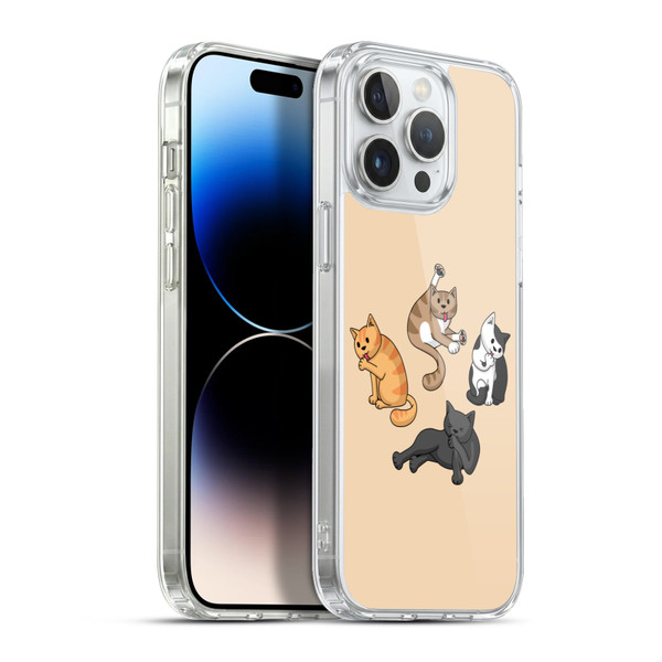 Beth Wilson Doodle Cats 2 Washing Time Soft Gel Case for Apple iPhone 13 Pro Max & MagSafe