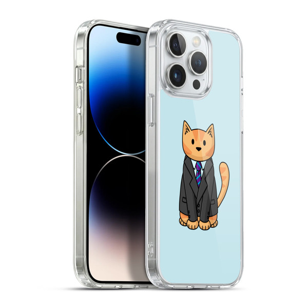 Beth Wilson Doodle Cats 2 Business Suit Soft Gel Case for Apple iPhone 13 Pro Max & MagSafe