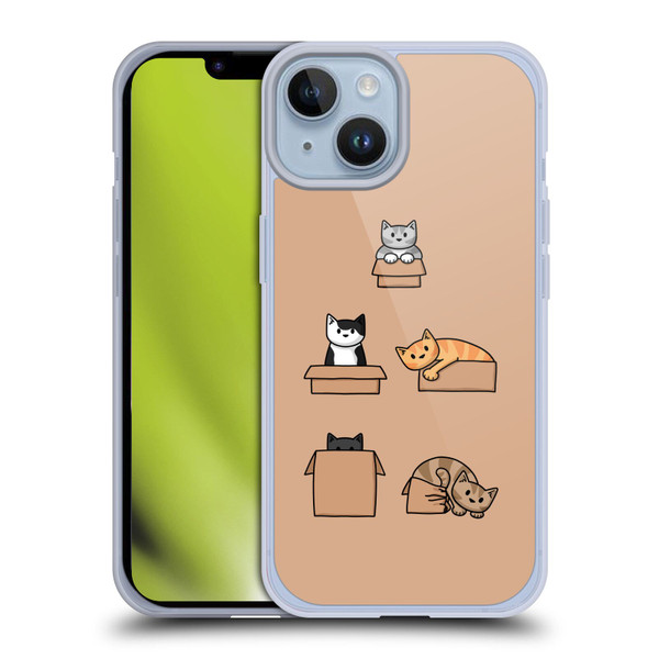 Beth Wilson Doodle Cats 2 Boxes Soft Gel Case for Apple iPhone 14