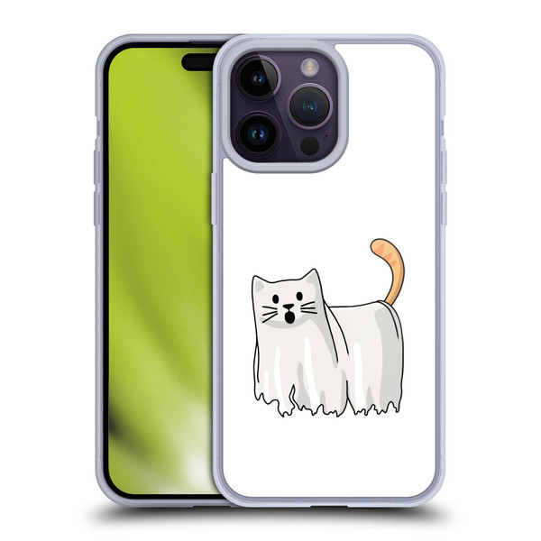Beth Wilson Doodle Cats 2 Halloween Ghost Soft Gel Case for Apple iPhone 14 Pro Max