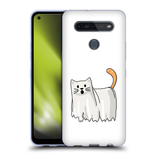 Beth Wilson Doodle Cats 2 Halloween Ghost Soft Gel Case for LG K51S