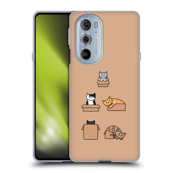 Beth Wilson Doodle Cats 2 Boxes Soft Gel Case for Motorola Edge X30