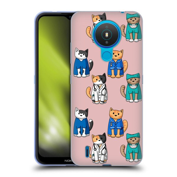 Beth Wilson Doodle Cats 2 Professionals Soft Gel Case for Nokia 1.4
