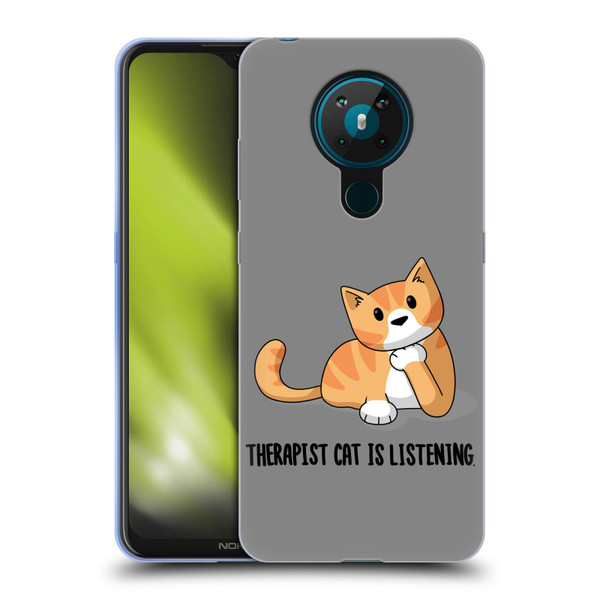 Beth Wilson Doodle Cats 2 Therapist Soft Gel Case for Nokia 5.3
