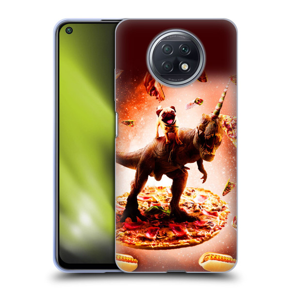 Random Galaxy Space Pizza Ride Pug & Dinosaur Unicorn Soft Gel Case for Xiaomi Redmi Note 9T 5G