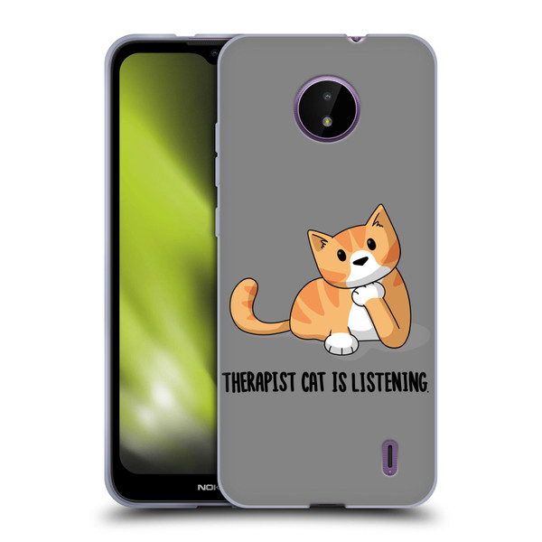 Beth Wilson Doodle Cats 2 Therapist Soft Gel Case for Nokia C10 / C20