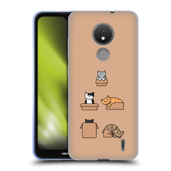 Beth Wilson Doodle Cats 2 Boxes Soft Gel Case for Nokia C21