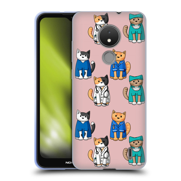 Beth Wilson Doodle Cats 2 Professionals Soft Gel Case for Nokia C21