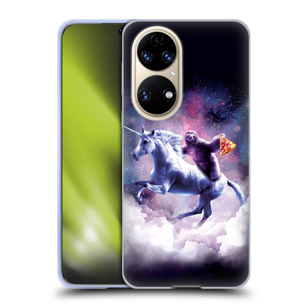 Random Galaxy Space Unicorn Ride Pizza Sloth Soft Gel Case for Huawei P50