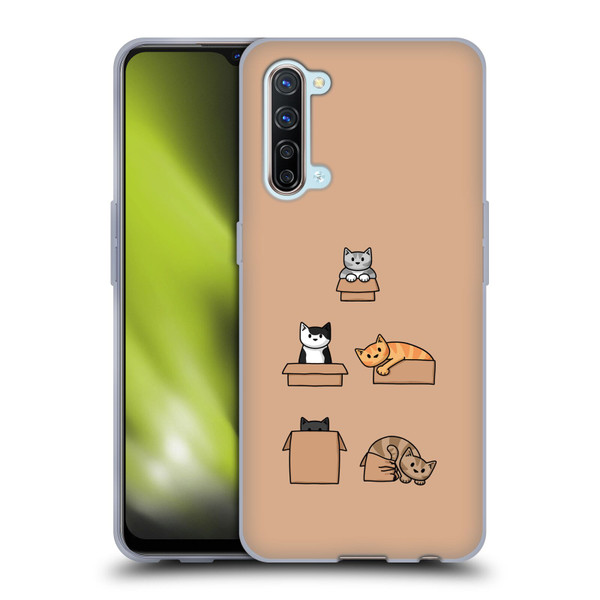 Beth Wilson Doodle Cats 2 Boxes Soft Gel Case for OPPO Find X2 Lite 5G