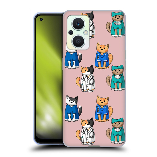 Beth Wilson Doodle Cats 2 Professionals Soft Gel Case for OPPO Reno8 Lite