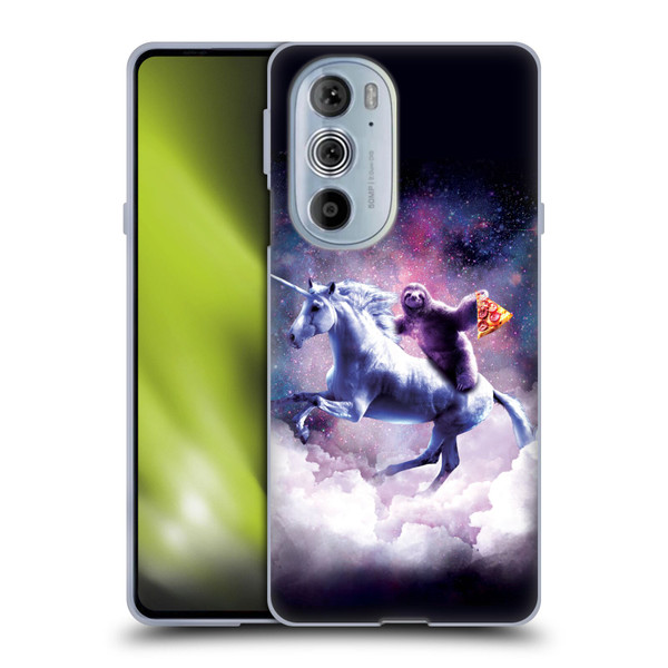 Random Galaxy Space Unicorn Ride Pizza Sloth Soft Gel Case for Motorola Edge X30
