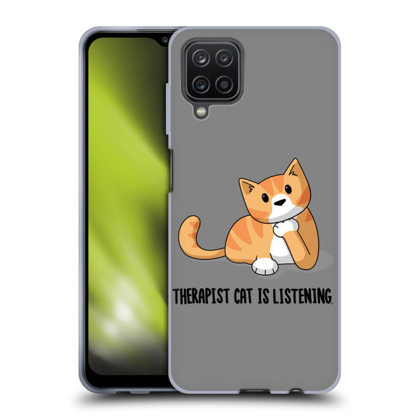 Beth Wilson Doodle Cats 2 Therapist Soft Gel Case for Samsung Galaxy A12 (2020)