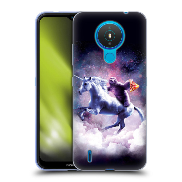 Random Galaxy Space Unicorn Ride Pizza Sloth Soft Gel Case for Nokia 1.4