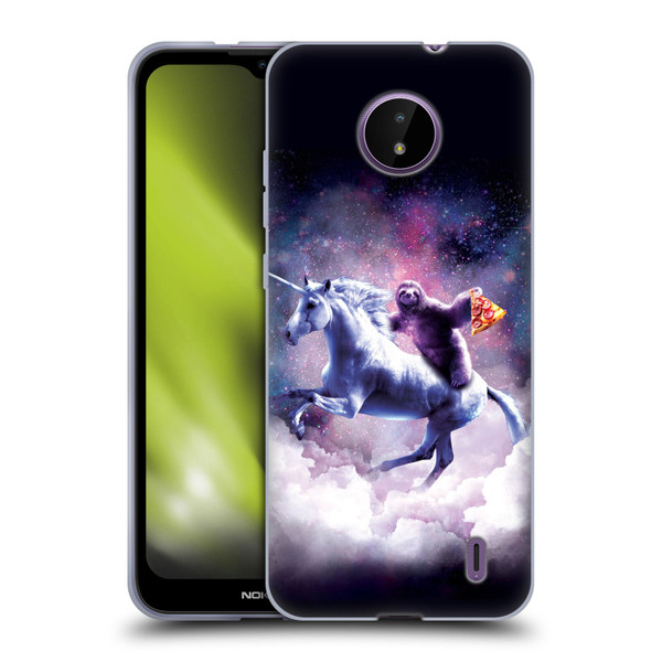 Random Galaxy Space Unicorn Ride Pizza Sloth Soft Gel Case for Nokia C10 / C20