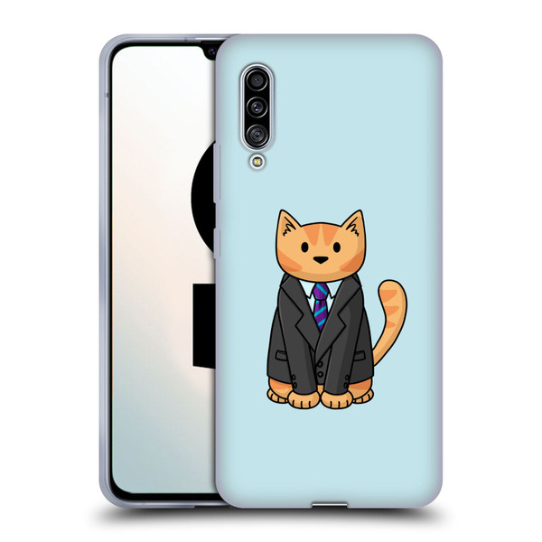 Beth Wilson Doodle Cats 2 Business Suit Soft Gel Case for Samsung Galaxy A90 5G (2019)