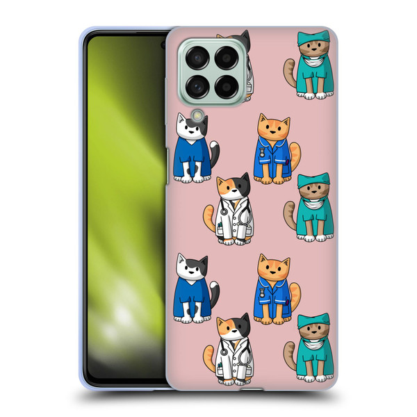 Beth Wilson Doodle Cats 2 Professionals Soft Gel Case for Samsung Galaxy M53 (2022)