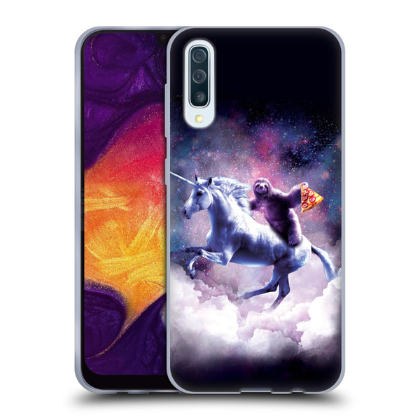 Random Galaxy Space Unicorn Ride Pizza Sloth Soft Gel Case for Samsung Galaxy A50/A30s (2019)