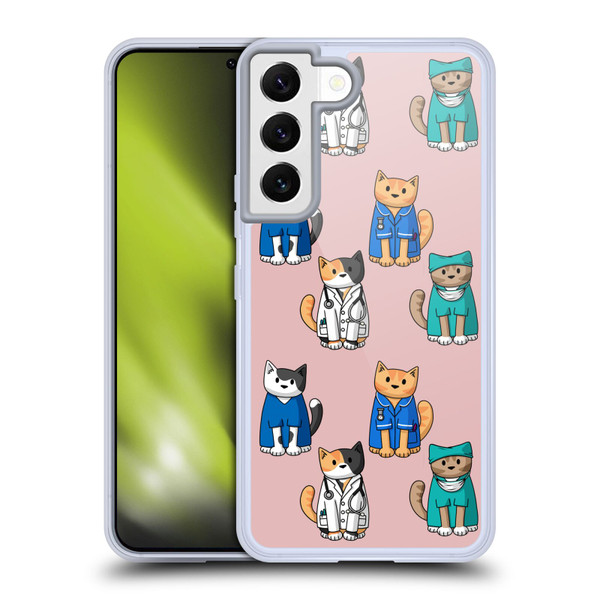 Beth Wilson Doodle Cats 2 Professionals Soft Gel Case for Samsung Galaxy S22 5G