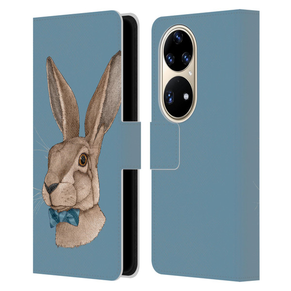 Barruf Animals Hare Leather Book Wallet Case Cover For Huawei P50 Pro