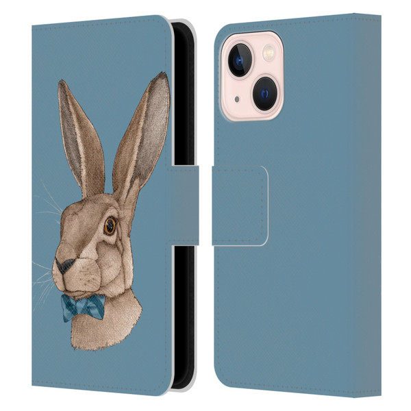 Barruf Animals Hare Leather Book Wallet Case Cover For Apple iPhone 13 Mini