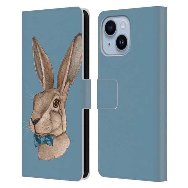 Barruf Animals Hare Leather Book Wallet Case Cover For Apple iPhone 14 Plus