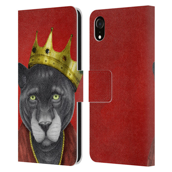 Barruf Animals The King Panther Leather Book Wallet Case Cover For Apple iPhone XR