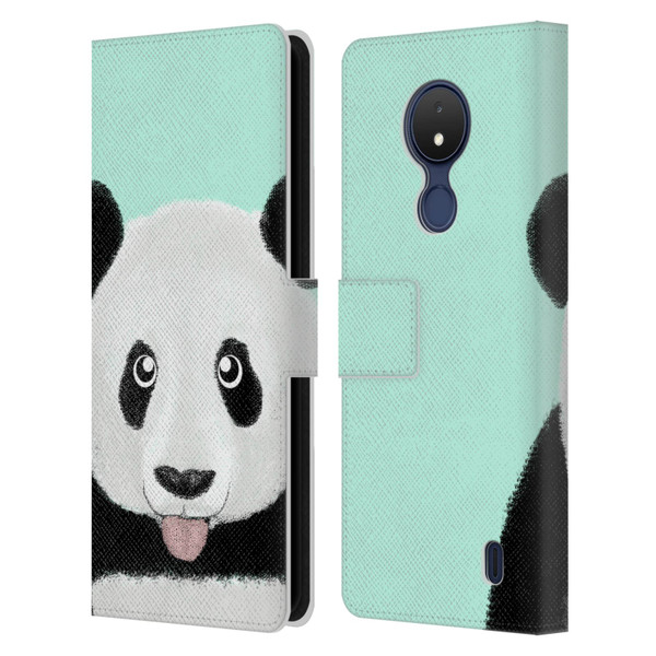 Barruf Animals The Cute Panda Leather Book Wallet Case Cover For Nokia C21