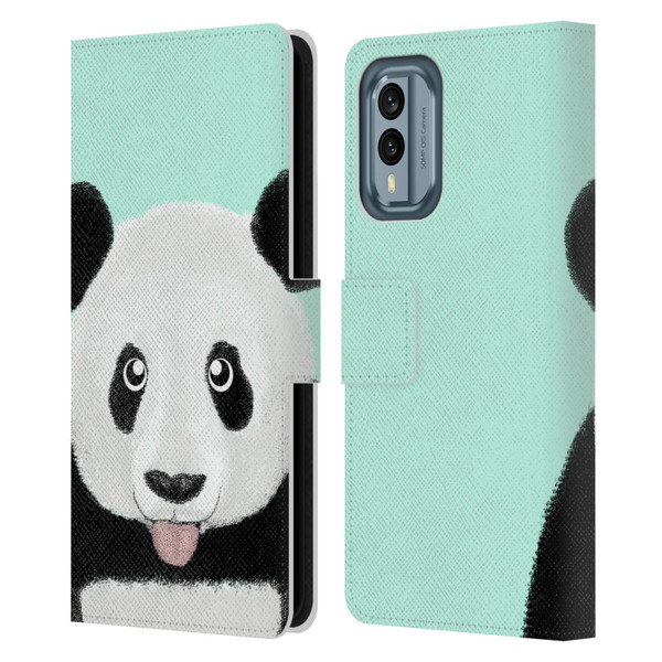 Barruf Animals The Cute Panda Leather Book Wallet Case Cover For Nokia X30