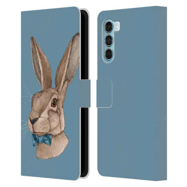 Barruf Animals Hare Leather Book Wallet Case Cover For Motorola Edge S30 / Moto G200 5G