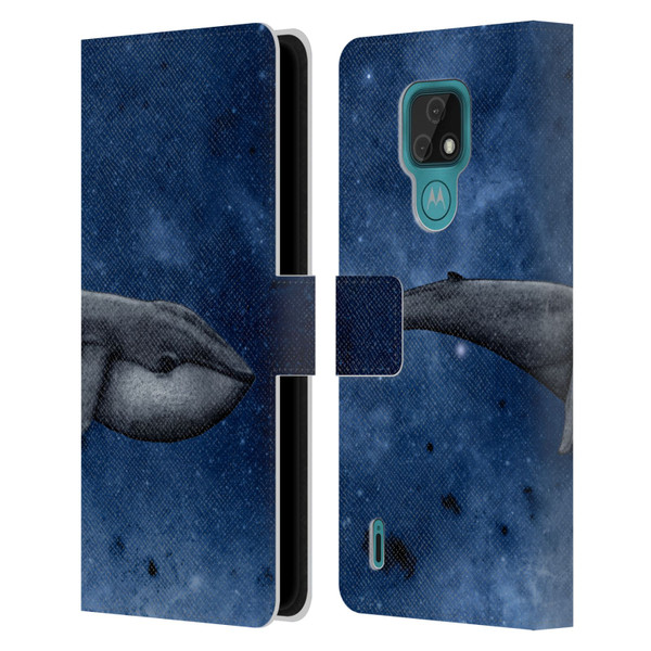 Barruf Animals The Whale Leather Book Wallet Case Cover For Motorola Moto E7