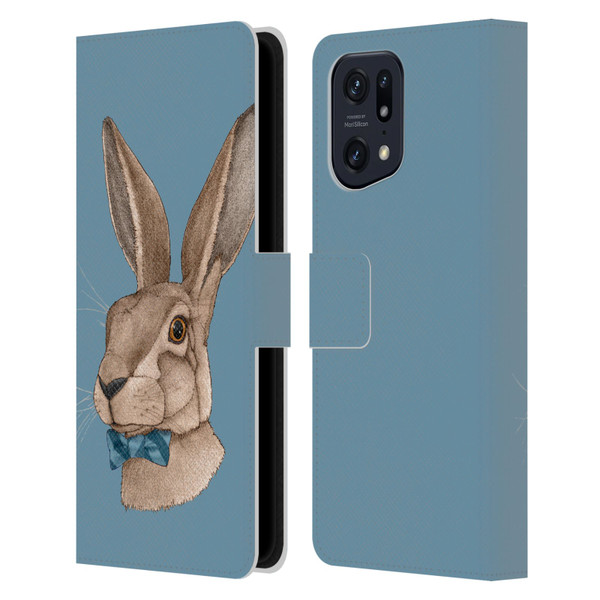 Barruf Animals Hare Leather Book Wallet Case Cover For OPPO Find X5