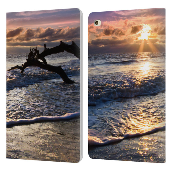 Celebrate Life Gallery Beaches Sparkly Water At Driftwood Leather Book Wallet Case Cover For Apple iPad mini 4