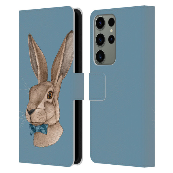 Barruf Animals Hare Leather Book Wallet Case Cover For Samsung Galaxy S23 Ultra 5G