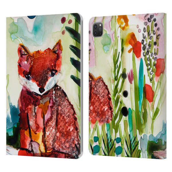 Wyanne Animals Baby Fox In The Garden Leather Book Wallet Case Cover For Apple iPad Pro 11 2020 / 2021 / 2022