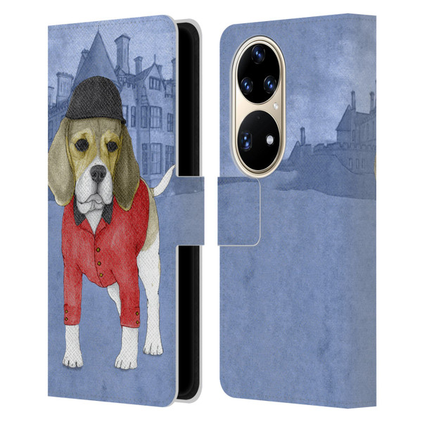 Barruf Dogs Beagle Leather Book Wallet Case Cover For Huawei P50 Pro