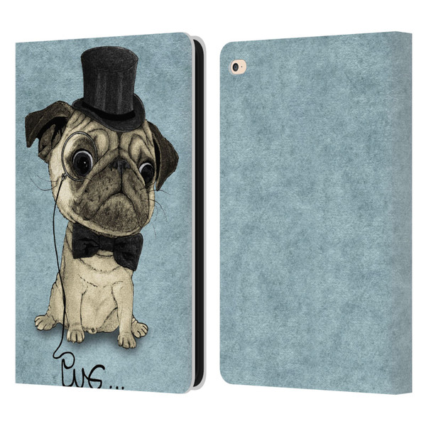 Barruf Dogs Gentle Pug Leather Book Wallet Case Cover For Apple iPad Air 2 (2014)