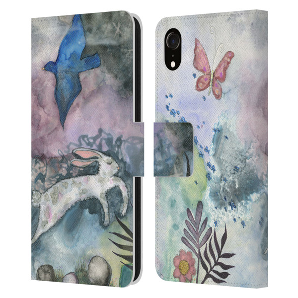 Wyanne Animals Bird and Rabbit Leather Book Wallet Case Cover For Apple iPhone XR