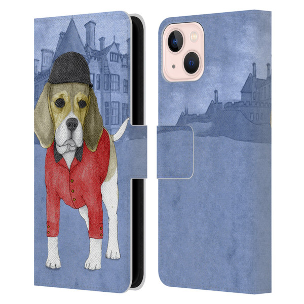 Barruf Dogs Beagle Leather Book Wallet Case Cover For Apple iPhone 13