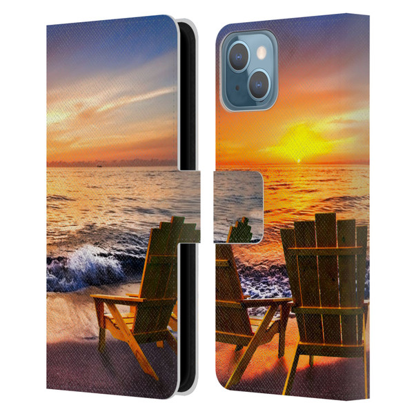 Celebrate Life Gallery Beaches 2 Sea Dreams III Leather Book Wallet Case Cover For Apple iPhone 13