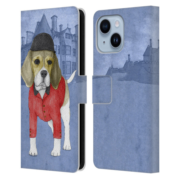 Barruf Dogs Beagle Leather Book Wallet Case Cover For Apple iPhone 14 Plus