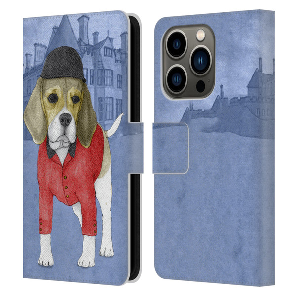 Barruf Dogs Beagle Leather Book Wallet Case Cover For Apple iPhone 14 Pro