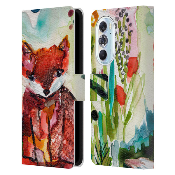 Wyanne Animals Baby Fox In The Garden Leather Book Wallet Case Cover For Motorola Edge X30