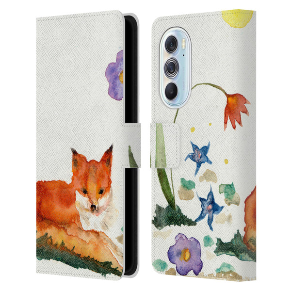 Wyanne Animals Little Fox In The Garden Leather Book Wallet Case Cover For Motorola Edge X30