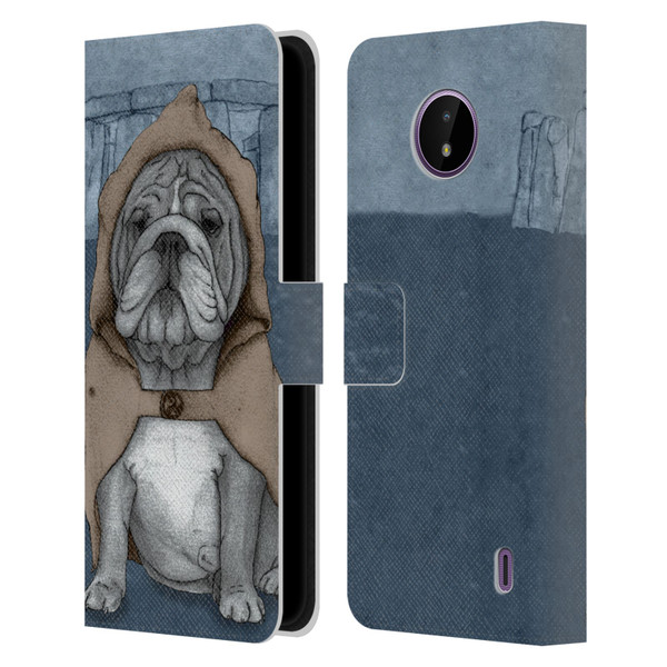 Barruf Dogs English Bulldog Leather Book Wallet Case Cover For Nokia C10 / C20