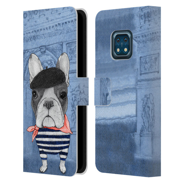 Barruf Dogs French Bulldog Leather Book Wallet Case Cover For Nokia XR20