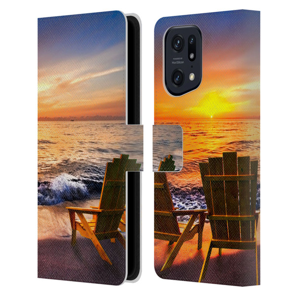Celebrate Life Gallery Beaches 2 Sea Dreams III Leather Book Wallet Case Cover For OPPO Find X5 Pro